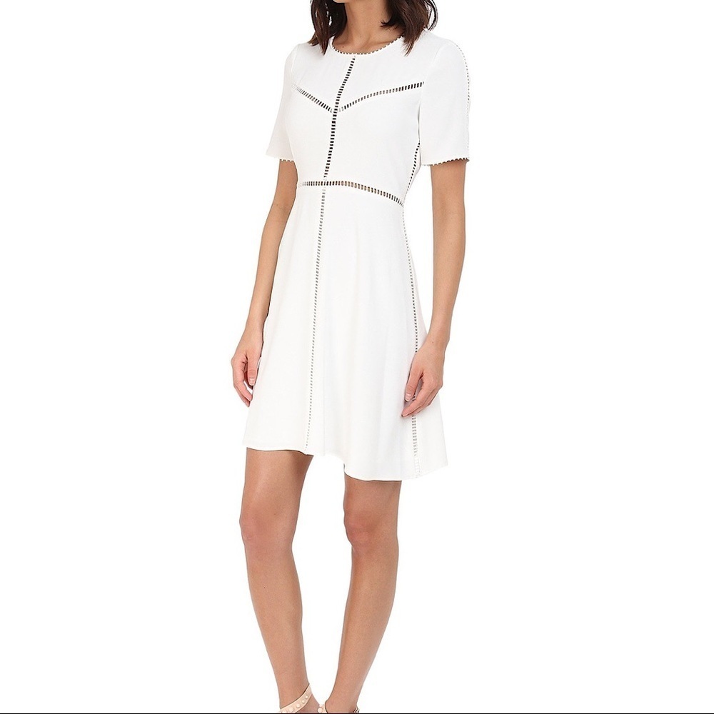 THE KOOPLES Ladder Stitch Crepe A-Line dress